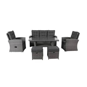 Nery LOU furniture SET W/TABLE-DARK GREY by best price furniture outlet