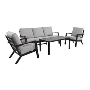 Five seater Madelyn SOFA SET-CHARCOAL/GREY by best price furniture outlet