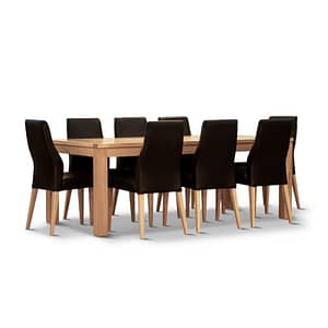 Sage 9 Piece Dining Setting With Black Chairs By Best Price Furniture