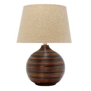 Table Lamp with Shade - Bamboo By Best Price Furniture