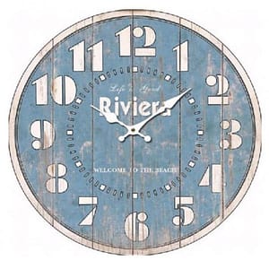 Blue Iron Wall Clock By Best Price Furniture