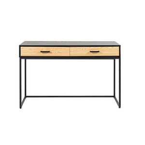 Indigo Work Desk Black and Oak By Best Price Furniture