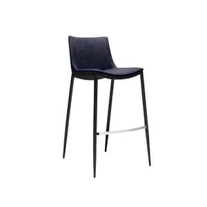 Black Maya Stool with Back Support By Best Price Furniture