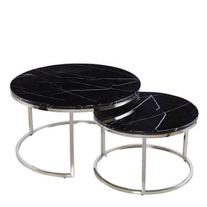 Affordable Evander Set of 2 Black Coffee Table By Best Price Furniture