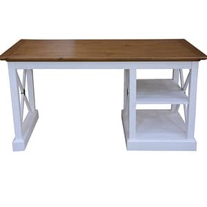 Ezri Student Desk Chocolate and White By Best Price Furniture