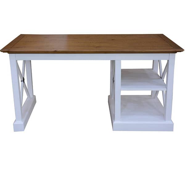 Ezri Student Desk Chocolate and White By Best Price Furniture