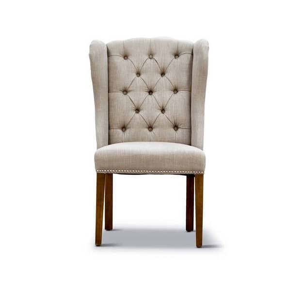 Front View of Pallas Linen Dining Chair By Best Price Furniture