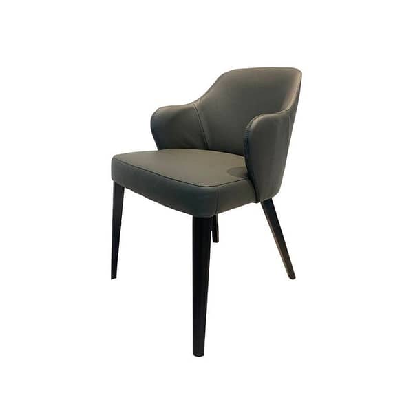 Black Leather upholstered Dining Chair By Best Price Furniture Outlet