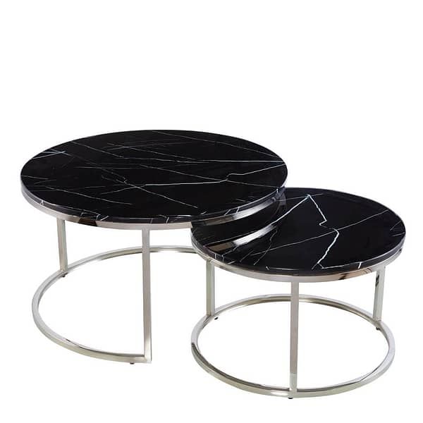 Affordable Evander Set of 2 Black Coffee Table By Best Price Furniture