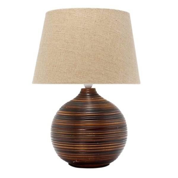 Table Lamp with Shade - Bamboo By Best Price Furniture