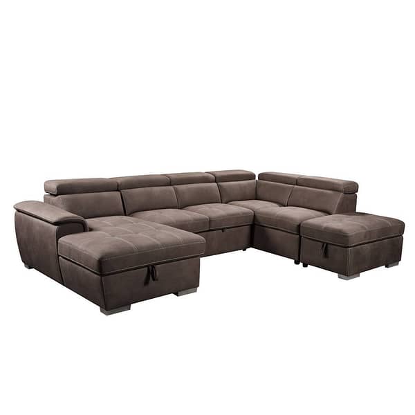 Best Quality Ellery Corner Modular LHF Chaise/RHF Ottoman Mushroom By Best Price Furniture