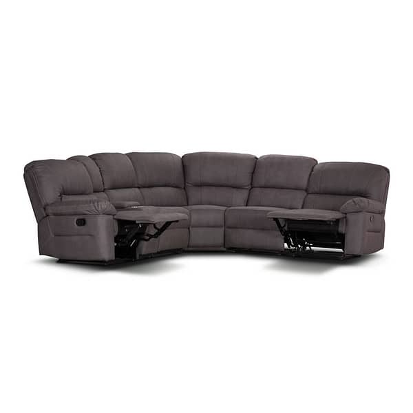 Front View Of Nate Corner Modular with Both End Recliner By Best Price Furniture