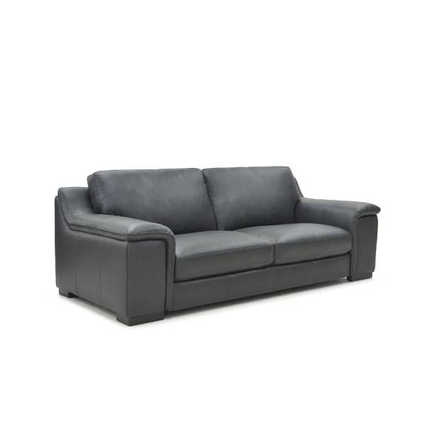 Graphite Earlene Premium Leather 2.5 Seater Lounge By Best Price Furniture
