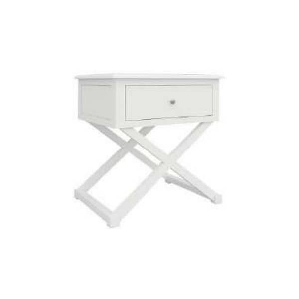 Tacito Side Table 1 Drawer, X Leg