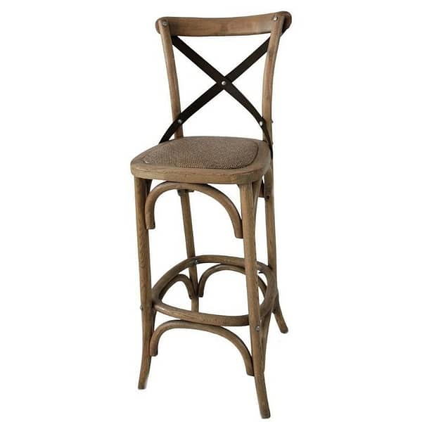 Valar Cross Metal Leg Bar Stool By Best Price Furniture