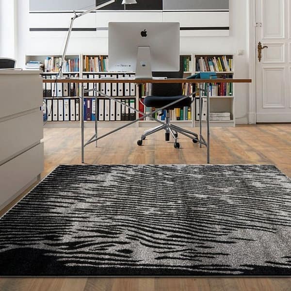 Rectangular Black Kail 1006 Rug By Best Price Furniture