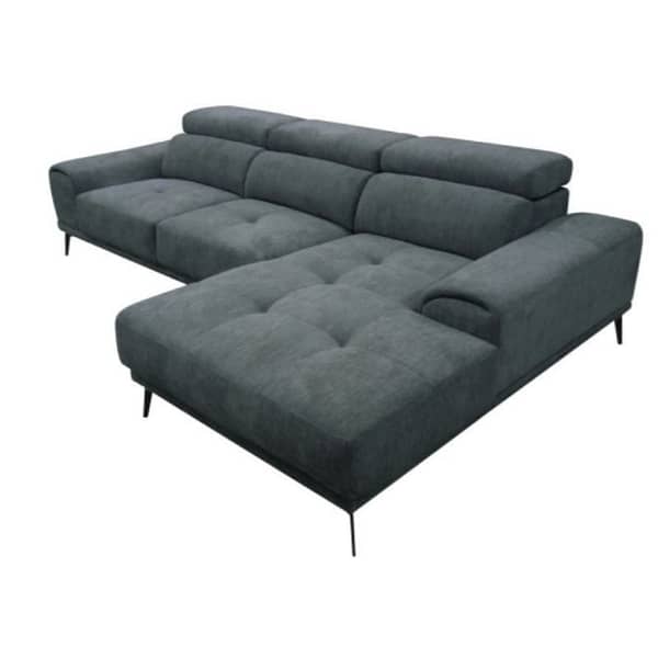 Zea 2.5 Seater w/ RHF Chaise Dark Grey By Best Price Furniture