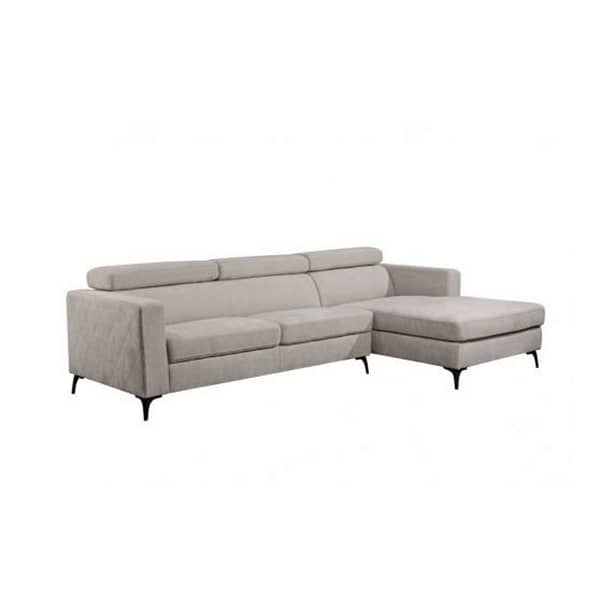 Alastair 2 Seater With RHF Chaise Beige Lounge By Best Price Furniture