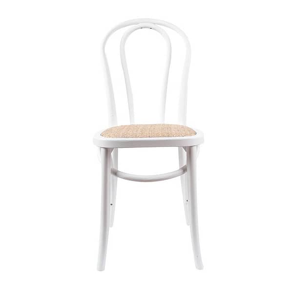 Front View Wyatt White Dining Chair By Best Price Furniture